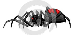 Black widow spider icon.