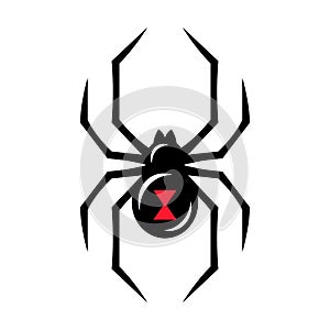 Black widow spider icon