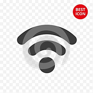 Black wifi icon. Vector symbol connection. Internet isolated sign. Modern signal wifi in flat style. Simple design