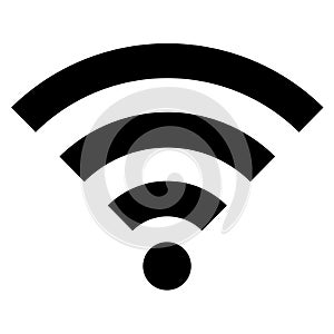 Black wifi symbol icon isolated on a white background