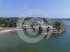 Black Wills Cliff aerial view, Swampscott, Massachusetts, USA