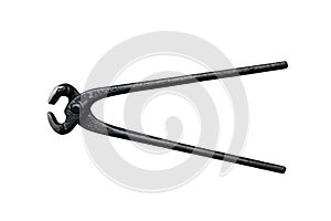 Black wire cutter isolated on white background with clipping path.