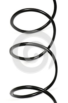 Black wire isolated on white background abstraction. High resolution photo