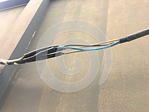 Black wire isolated wire cable