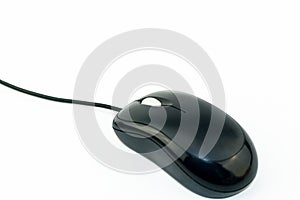 Black wired mouse isolate