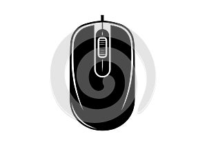 Black wireless computer mouse