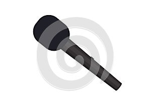 black wireless microphone on a white background vector graphics