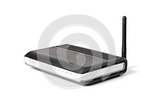 Black Wireless Router