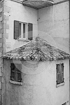 Black and withe house