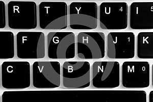 black and withe keyboard computer photo