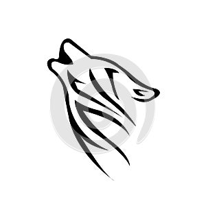 Wolf Logo Vector. Geometric, graphic.