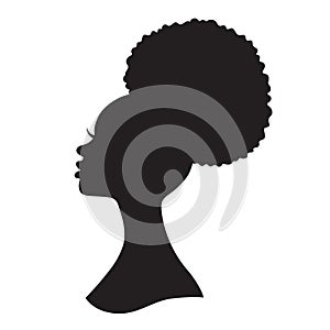 Black Woman Afro Puff Drawstring Ponytail