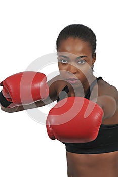 Black woman boxer