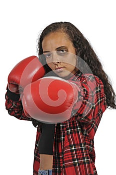 Black woman boxer