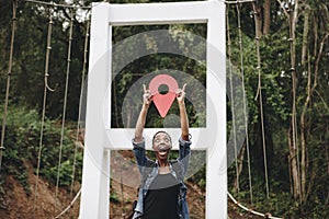 Black woman enjoying the trip