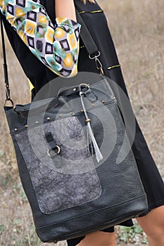 Black woman handbag