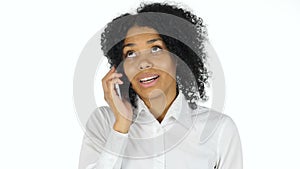 Black Woman Talking on Smartphone