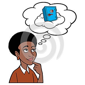 Black Woman thinking about Cloud Security