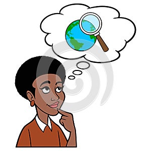 Black Woman thinking about Global Research