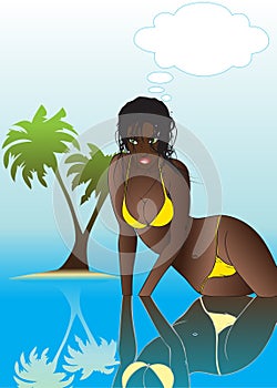 black woman vector