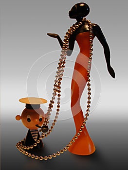 Black woman and white man