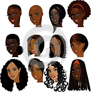 Black Women Faces photo