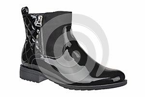 Black women`s boots for rainy weather