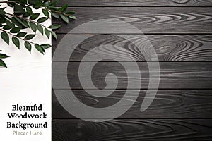 Black wood texture with natural tree pattern photo