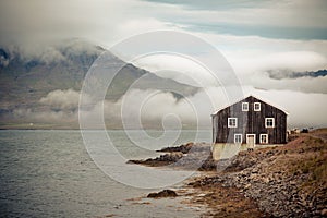 Black Wooden House in East Iceland