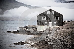 Black Wooden House in East Iceland