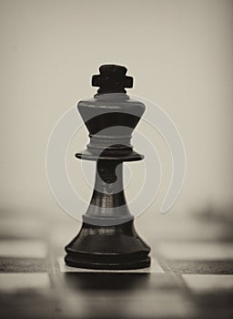 Black wooden king chess piece