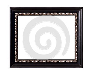 Black wooden picture frame photo