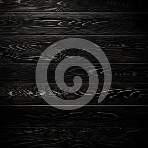 Black wooden planks background - ai generated image