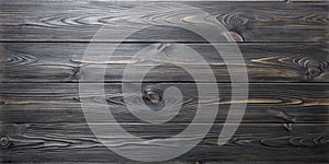 Black Wooden Structural Surface. Top View