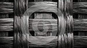 Black Wooden Weave Pattern Close Up Texture