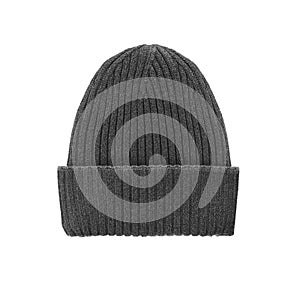 Black woolen warm winter hat