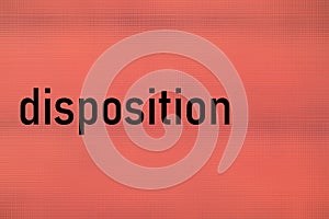 Black word disposition lettering illustration