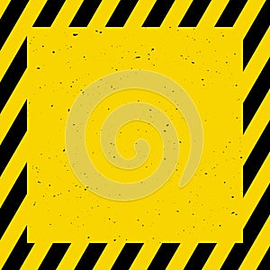 Black and yellow background; warning, caution, vector illustration