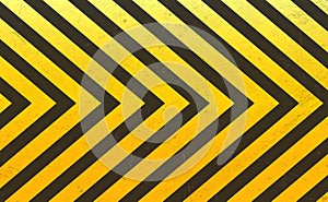 Black and yellow diagonal striped lines. Blank vector warning background. Hazard caution tape. Space for attention text, danger
