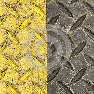 Black and Yellow Diamond Pattern and Texture