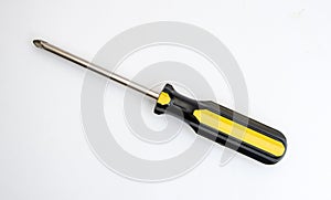 Black and yellow handled screwdriver photo