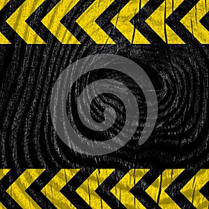 Black and yellow hazard stripes