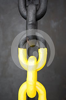 Black and yellow iron chain