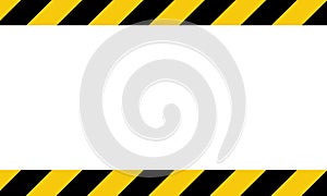 Black and yellow line striped background. Caution tape