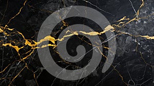 Black and yellow marble background, stone surface