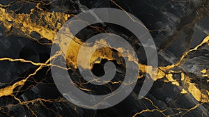 Black and yellow marble background, stone surface
