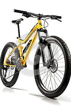 Black and yellow mountain bike,generative ai