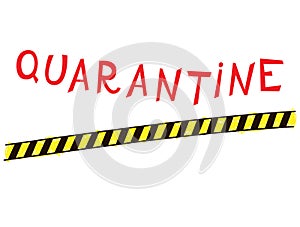 Black-yellow Quarantine Area Barricade Tape