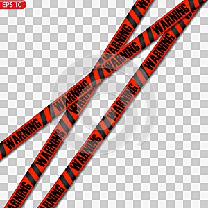 Black and yellow and red caution lines isolated