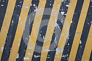 Black and yellow strip caution sign